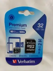 Verbatim 32GB Class 10 microSDHC Memory Card w/ Adaptor/ New