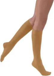 Jobst UltraSheer Knee-High, Closed Toe, 20-30mmHg (Size: L) Suntan