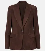 [Brunello Cucinelli] Brunello Cucinelli Suede blazer AU 12 brown