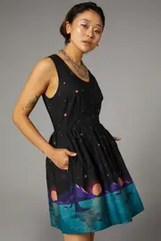 Loch Ness Print Dress