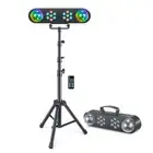 DJ Lights with Stand, Party Bar Light Set, Mobile Stage Lighting System Sound...