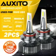 AUXITO LED Headlight High Low Beam Bulbs 9005 HB3 6500K Clear Cool White 2X (for: Volkswagen)