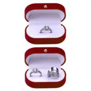 Proposal Engagement Box Oval Shape Jewelry Box for Case for Weddi