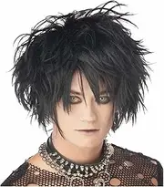 Midnight Fiend Punk Rock Vampire Twilight Costume Men Wig