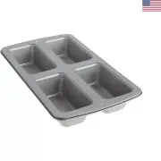 Premium 4-Cavity Non-Stick Mini Loaf Pan: Effortless Baking for Every Occasion