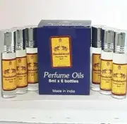 Kamini Roll-On Perfume Oil "Sandalwood" Natural Perfume Fragrance 6 Bottles 8ml.