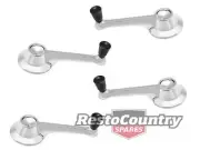 Ford Door Window Winder Handle Set x4 XM Black Knob crank regulator