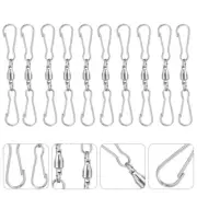 10 Pcs Rotating Wind Chime Hook Swivel Eye Snap Windsock Clips Spinner Hooks