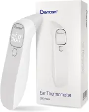 Forehead Ear Thermometer Adults Kids Infrared Digital with Fever Alarm Large LED