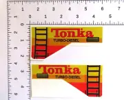 Tonka Turbo diesel water slide decal set W/TRACKING
