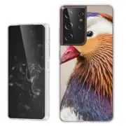 (Mandarin Duck)Rugged TPU phone case cover(Clear)for Samsung Galaxy S21 Ultra 5G