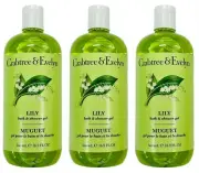 (3) CRABTREE & EVELYN LILY BATH & SHOWER GEL 16.9 OZ EA
