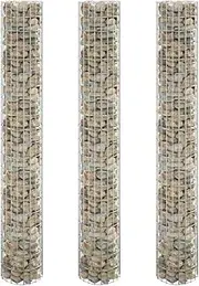Raised Garden Bed Set of 3, Elevated Planter Box Plant Container Circular Gabion 3 pcs Galvanised Steel 脴30x200 cm