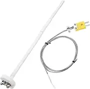 uxcell 12" K Type Ceramic Kiln Furnace Thermocouple Sensor Probe for Muffle Furnace Oven, with 3.3ft Thermocouple Wire, High Temperature 1100°C 1.5x300mm