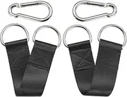 Pair of Outdoor Hanging Straps with carabiner Holds 150kg/ 330lbs Straps Hanging Kit Hooks for Camping, Door Bar, Gym Bar, Pull-up Bar Exercise Equipment Attachments