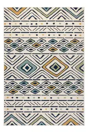 Oudoor Rug Multicolour Modern Floor Rug Mendoza Patio Porch Terrace Area Rug Mendoza - Weatherproof Rug, Recycled Plastic, Sustainable, Eco Friendly UV Resistant, Durable Outdoor, Patio Rug