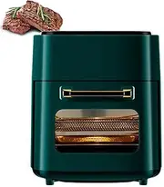 Air Fryer Toaster Oven Combo, 1400W Rapid Hot Air Fryer with Visible Window, Digital Touchscreen with 8 Presets, Mini Electric Oven Grill, 360°Hot Air Circulation Technology Green