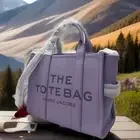 Auth NWT Marc Jacobs Women’s The Leather Medium Tote In Lilac NEW Arrival