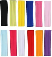 [Muzrunq] Yoga Cotton Headbands Women Hair Band Elastic Stretch Headband Sports Headband for Women Girls Sports,Yoga,Cycling 12 Colors Sweatband