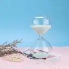 Sand Timer,15 Minutes Cylinder-shaped Hourglass Timer Sand Glass Desktop