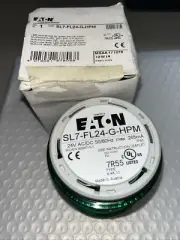 Eaton 171276, SL7-FL24-G-HPM, LED, Green Multi Strobe, 24V, 70mm Light, NEW