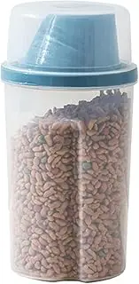 Airtight Cat Food Container - Snack Keeper for Cats, Transparent Sealed with Lid Locking System, Dry Pet Food Dispenser |