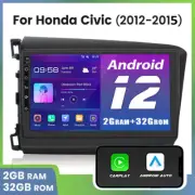 For Honda Civic 2012-2015 Android 12 Apple Carplay Car Stereo Radio GPS BT Wifi
