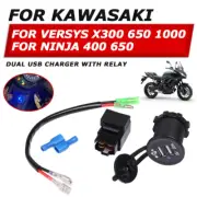 For Kawasaki Ninja 400 Ninja 650 Motorcycle Dual USB Fast Charger With Relay