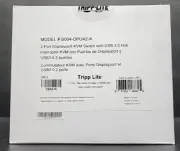 New, Sealed Tripp-Lite B004-DPUA2-K 2-Port DisplayPort KVM Switch w/ USB 3.0 Hub