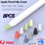 8x Soft Silicone Nib Case Pen Tip Protector Cover For Apple iPad Pencil 1st 2nd