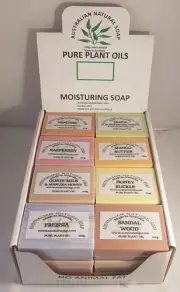 AUSTRALIAN NATURAL SOAP BARS 48 x 100g TRIPLE MILLED. FREE POSTAGE. FREE POSTA