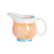 Nicola Spring Hand Printed Milk Jug - Ceramic Porcelain Tea Coffee Cappuccino Pitcher - 300ml