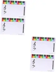SHINEOFI 2sets Erasable Music Magnetic Stickers Whiteboard for Home School Use 2pcs*2