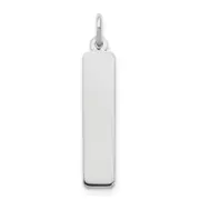10k White Gold 10k White Gold Medium Blank Bar Charm