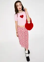 [Dolls Kill] Love Bloom Taura Midi Skirt