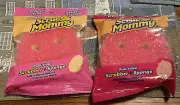 2 Pink / Yellow Sided Scrub Mommy Sponges