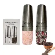 Gravity induction electric pepper grinder set for household sea salt pepper g...