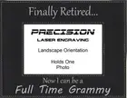 Finally Retired I Can be Full Time Grammy Engraved Leatherette Picture Frame