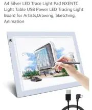 LED Adjustable Illuminated Tracing Light Box A4 Slim Green Frame Sketch Art
