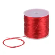1.5mm Nylon Satin Cord 60 Yards Bracelet String Beading Thread, Red