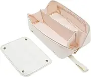 Hair Travel Bag, Hair Tool Bag - Hair Tool Travel Case Portable Hot Tool Mat Bag | 2 in 1 Large Capacity Portable Hot Tool Mat Bag Flat Iron Hair Iron Hair Dryer Accessories, beige, 説明を
