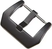 316 Stainless Steel Clasp 18 20 22 24mm Watchband Strap Silver Black Watch Band Buckle Accessories Compatible with Huawei Compatible with Casio Compatible with Armani Clasp(18mm Black)