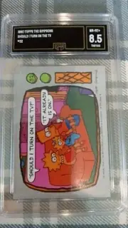 1990 Topps SIMPSONS #32 Card GMA not PSA Grade 8.5 Maggie Bart Lisa Rookie