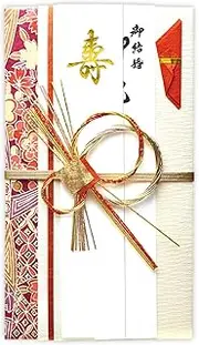 Sasagawa 27-5820 Celebration Bag, Gold Seal Taka Seal, Japanese Style, Printer-Compatible Notebook, Kinju, Marriage Celebration, Plain, 1 Piece