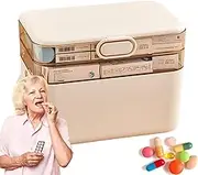 Dustproof Medicine Box - Large-Capacity Medicine Box Three-Layer Medicine Chest | Removable Medicine Cabinet Pill Home Organizer for Family & Pill