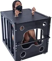 HCUDFN Bondage Sets Dog Cage with Punishment System - BDSM Dog Cage with Handcuffs and Collar - Restraint System for Men and Women Couples
