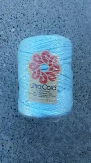 Vintage Ultra Cord for Macrame Rope Light Blue 210 feet 100% Polypropylene New