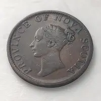 在飛比找Yahoo奇摩拍賣-7-11運費0元優惠優惠-英屬加拿大 1840年 半便士 1/2便士 銅幣 硬幣
