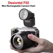 Desiontal F02 Mini On-Camera Flash Light Speedlite Canon Nikon Fuji Sony Olympus