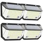 Solar Lights Outdoor, 4 Pack LED High Brightness Cordless Solar Motion Sensor...